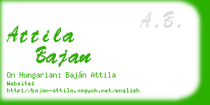 attila bajan business card